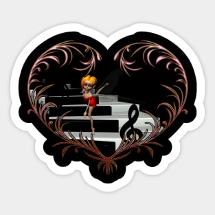 Dancing on a piano Sticker